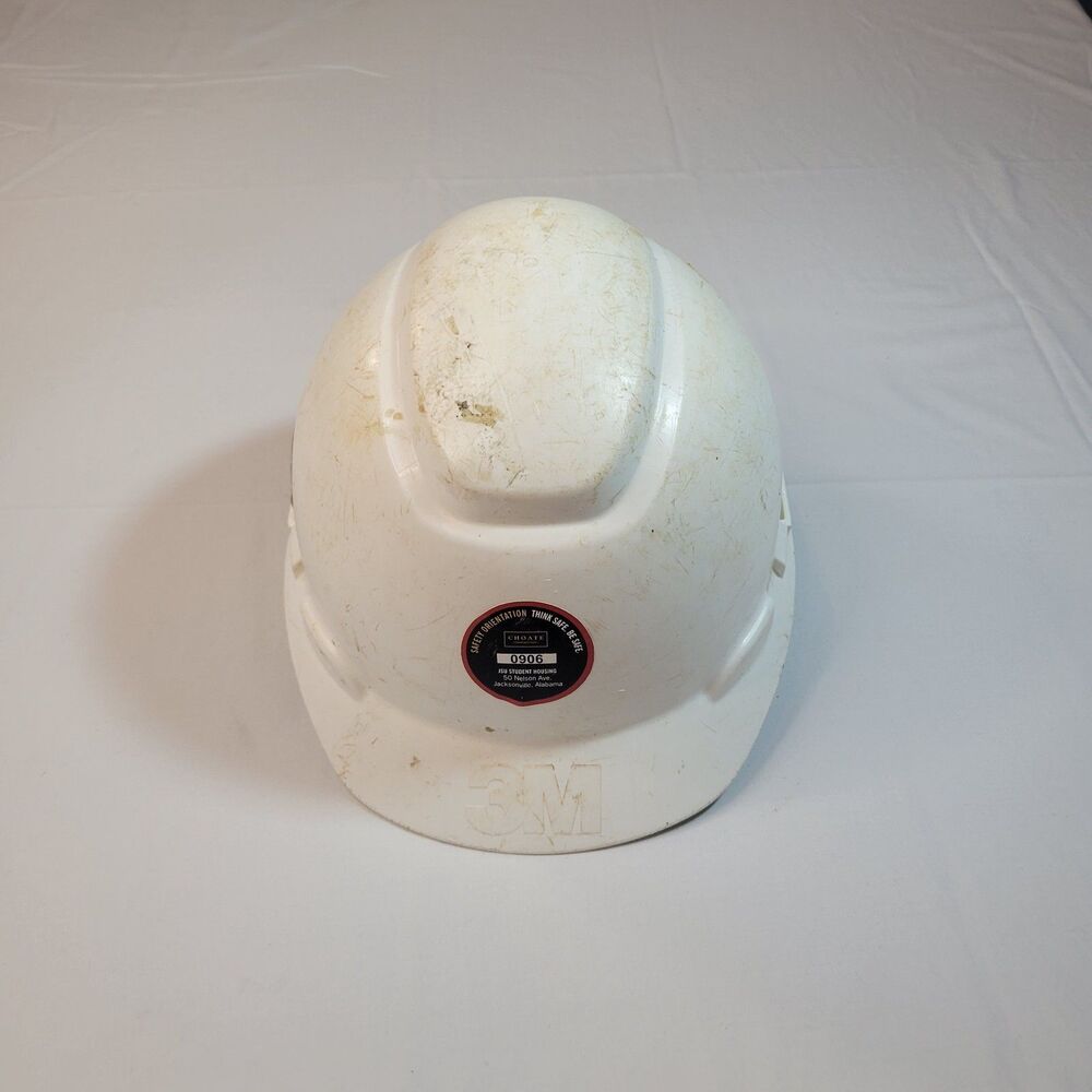 3M OS H-700 Unisex White Plastic Front Brim Construction Safety Helmet Hard Hat